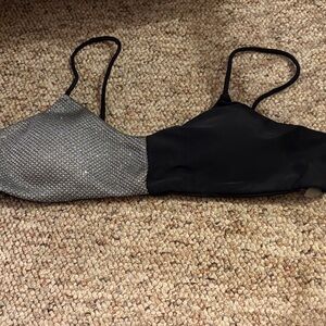 Elegant Black and Silver Women's Bralette